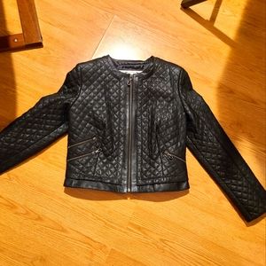 Quilted Genuine Leather Jacket NWOT
